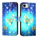 3Dペインティング横開きレザー電話ケース、iPhone 17e / 16e用、iPhone 17 Pro Max用、iPhone 17 Pro用、iPhone 17用、iPhone Air用、iPhone 16 Pro Max用