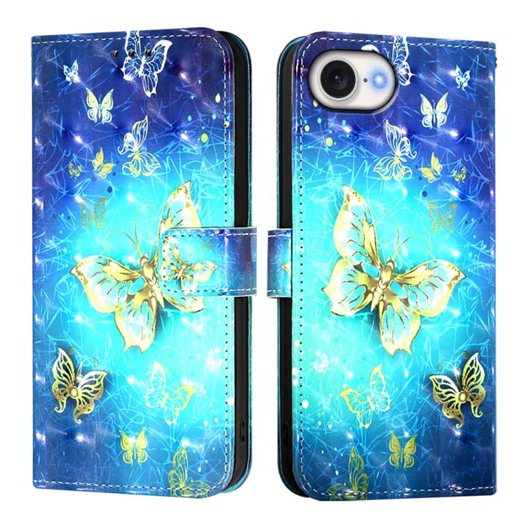 3Dペインティング横開きレザー電話ケース、iPhone 17e / 16e用、iPhone 17 Pro Max用、iPhone 17 Pro用、iPhone 17用、iPhone Air用、iPhone 16 Pro Max用
