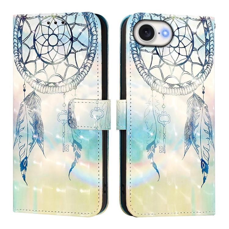 3Dペインティング横開きレザー電話ケース、iPhone 17e / 16e用、iPhone 17 Pro Max用、iPhone 17 Pro用、iPhone 17用、iPhone Air用、iPhone 16 Pro Max用