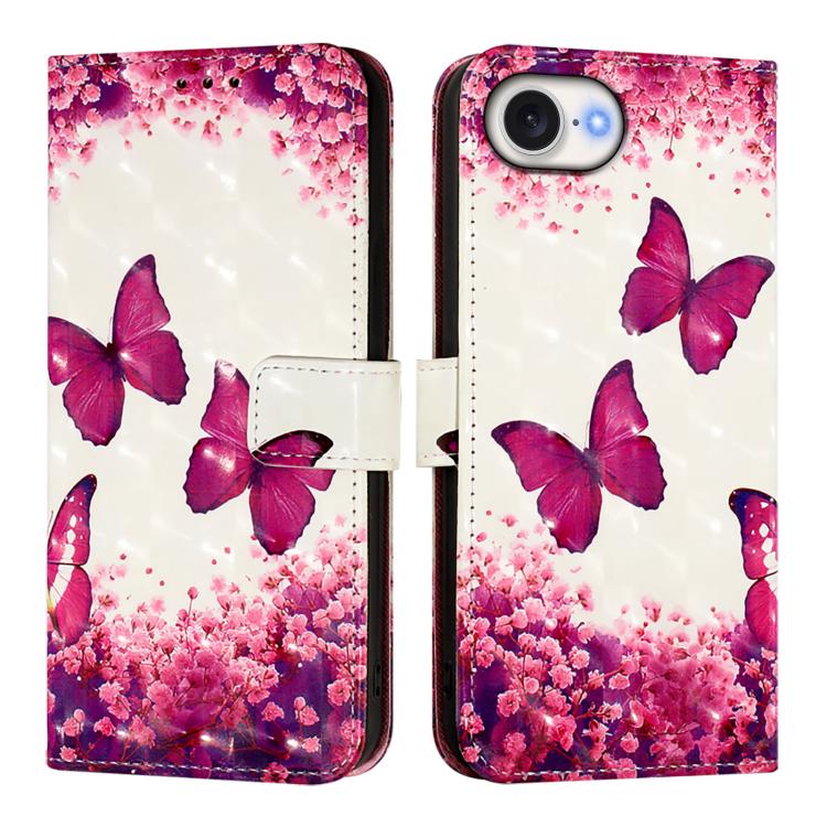 3Dペインティング横開きレザー電話ケース、iPhone 17e / 16e用、iPhone 17 Pro Max用、iPhone 17 Pro用、iPhone 17用、iPhone Air用、iPhone 16 Pro Max用