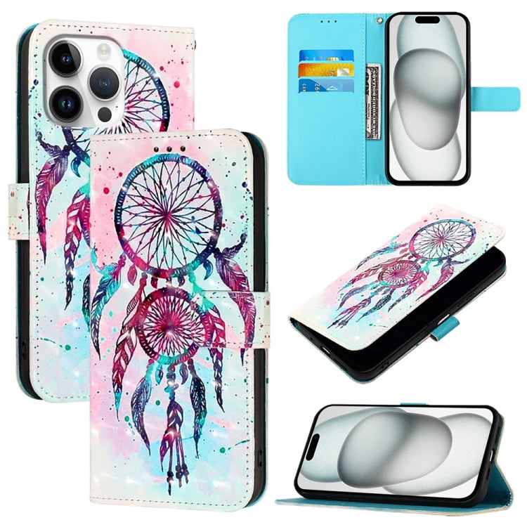 3Dペインティング横開きレザー電話ケース、iPhone 17e / 16e用、iPhone 17 Pro Max用、iPhone 17 Pro用、iPhone 17用、iPhone Air用、iPhone 16 Pro Max用