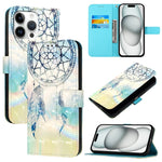 3Dペインティング横開きレザー電話ケース、iPhone 17e / 16e用、iPhone 17 Pro Max用、iPhone 17 Pro用、iPhone 17用、iPhone Air用、iPhone 16 Pro Max用