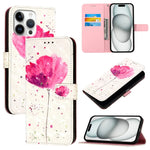 3Dペインティング横開きレザー電話ケース、iPhone 17e / 16e用、iPhone 17 Pro Max用、iPhone 17 Pro用、iPhone 17用、iPhone Air用、iPhone 16 Pro Max用