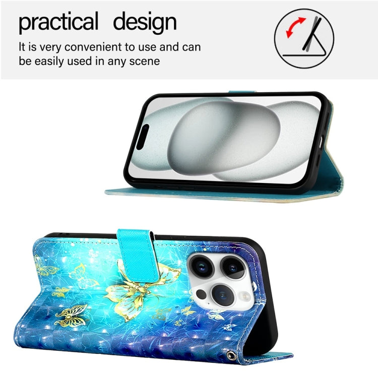 3Dペインティング横開きレザー電話ケース、iPhone 16 Pro用、iPhone 16 Plus用、iPhone 16用、iPhone 15 Pro Max用、iPhone 15 Pro用、iPhone 15 Plus用
