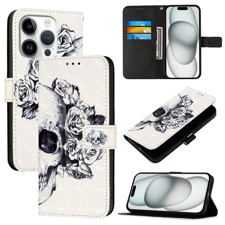 3Dペインティング横開きレザー電話ケース、iPhone 16 Pro用、iPhone 16 Plus用、iPhone 16用、iPhone 15 Pro Max用、iPhone 15 Pro用、iPhone 15 Plus用