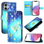 3Dペインティング横開きレザー電話ケース、iPhone 17e / 16e用、iPhone 17 Pro Max用、iPhone 17 Pro用、iPhone 17用、iPhone Air用、iPhone 16 Pro Max用