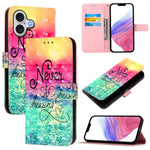 3Dペインティング横開きレザー電話ケース、iPhone 17e / 16e用、iPhone 17 Pro Max用、iPhone 17 Pro用、iPhone 17用、iPhone Air用、iPhone 16 Pro Max用