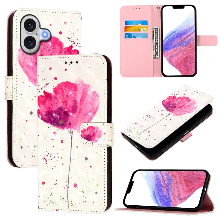 3Dペインティング横開きレザー電話ケース、iPhone 17e / 16e用、iPhone 17 Pro Max用、iPhone 17 Pro用、iPhone 17用、iPhone Air用、iPhone 16 Pro Max用