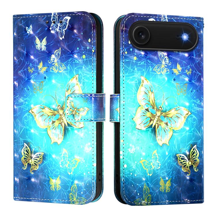 3Dペインティング横開きレザー電話ケース、iPhone 17e / 16e用、iPhone 17 Pro Max用、iPhone 17 Pro用、iPhone 17用、iPhone Air用、iPhone 16 Pro Max用
