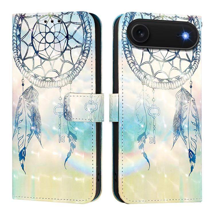 3Dペインティング横開きレザー電話ケース、iPhone 17e / 16e用、iPhone 17 Pro Max用、iPhone 17 Pro用、iPhone 17用、iPhone Air用、iPhone 16 Pro Max用