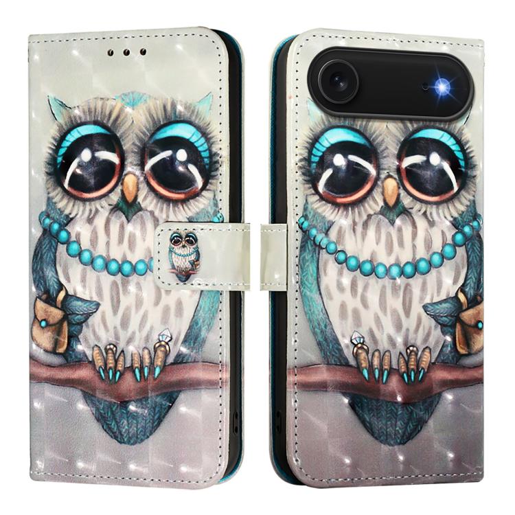 3Dペインティング横開きレザー電話ケース、iPhone 17e / 16e用、iPhone 17 Pro Max用、iPhone 17 Pro用、iPhone 17用、iPhone Air用、iPhone 16 Pro Max用