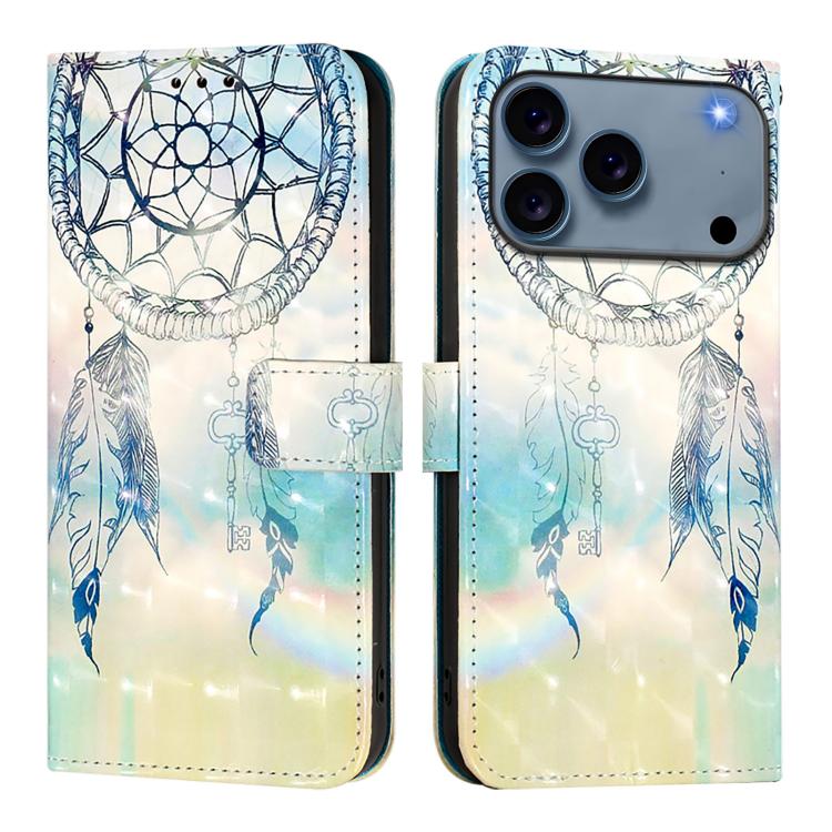 3Dペインティング横開きレザー電話ケース、iPhone 17e / 16e用、iPhone 17 Pro Max用、iPhone 17 Pro用、iPhone 17用、iPhone Air用、iPhone 16 Pro Max用