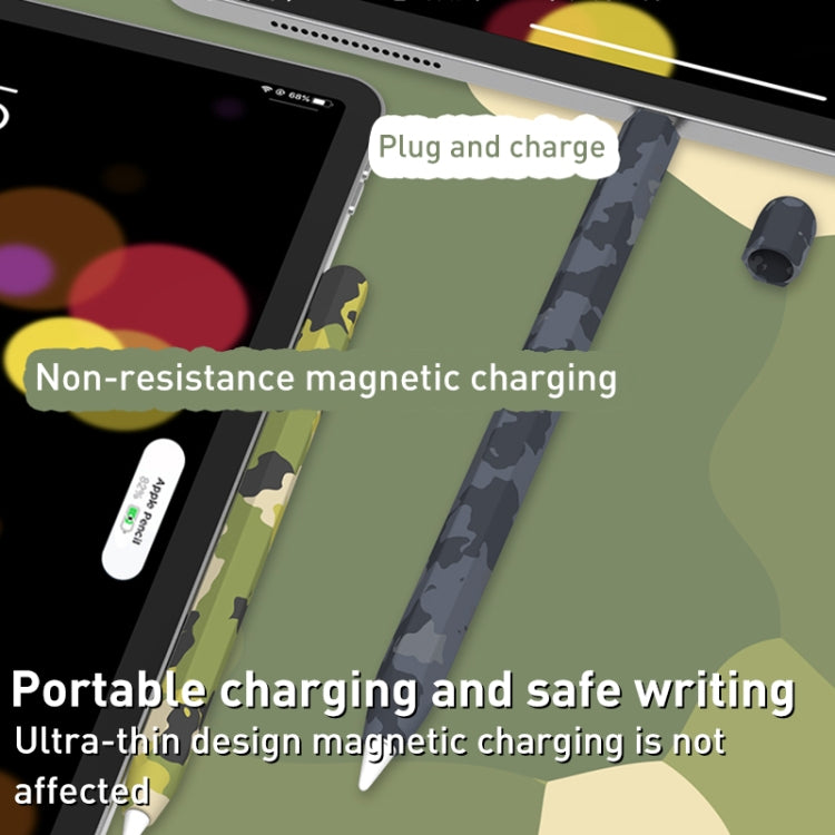 カモフラージュシリコン保護ペンケース Apple Pencil 2用、Apple Pencil 1用