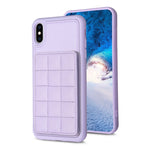 Grid Card Slot Holder Phone Case, For iPhone XS Max, For iPhone 8 Plus / 7 Plus
