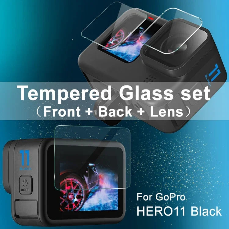 imakリアスクリーン＋フロントスクリーン＋リアカメラレンズ強化ガラスフィルム、GoPro HERO11 Black用