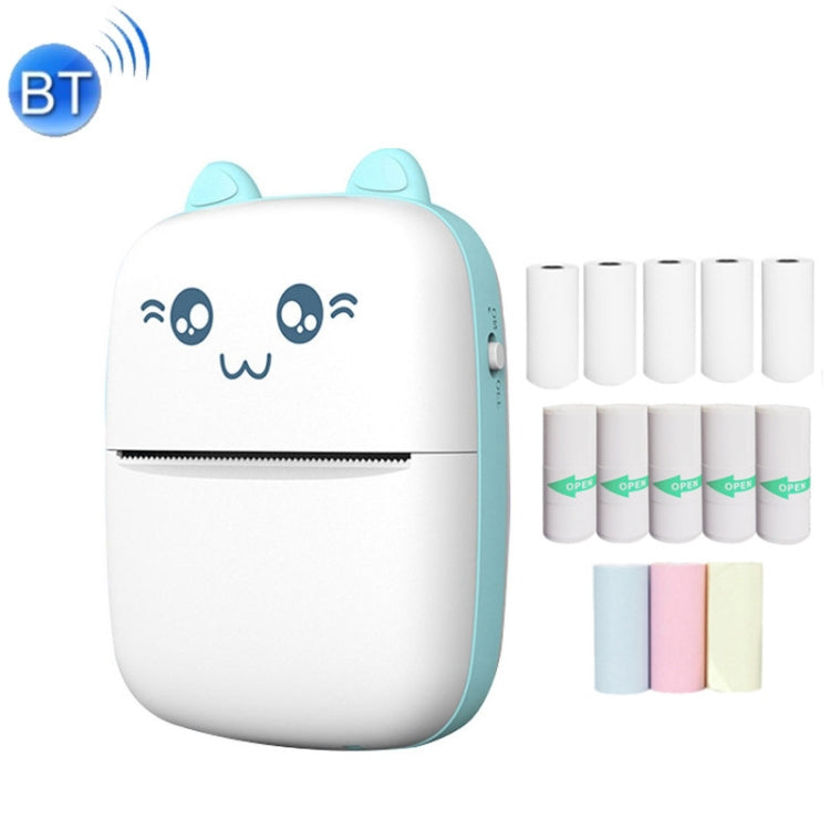 C9 ミニ Bluetooth ワイヤレスサーマルプリンター、1ロール紙付き、5枚紙付き、10枚紙付き、5枚ステッカー紙付き、5枚紙＆5枚ステッカー紙付き、5枚紙＆5枚ステッカー＆3色紙付き