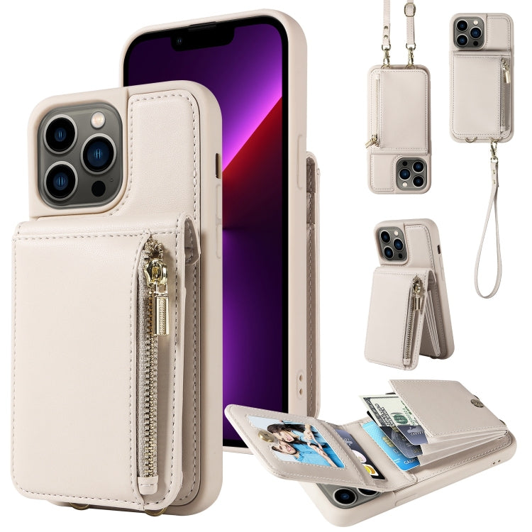 クロスボディ ランヤード ジッパー財布 レザー スマホケース、iPhone 13 Pro 用、iPhone 13 用、iPhone 12 / 12 Pro 用、iPhone 12 Pro Max 用、iPhone 11 Pro Max 用、iPhone 11 用、iPhone 11 Pro 用、iPhone X / XS 用、iPhone XR 用