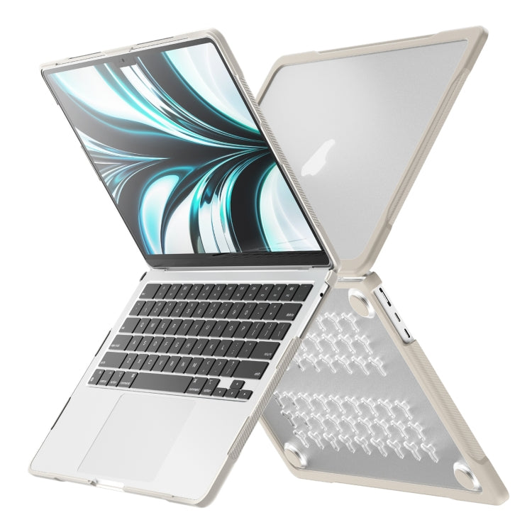 半透明ノートパソコン保護ケース MacBook Air 13.6インチ A2681 2022 / M3 2024 A3113 / M4 2025 A3240用