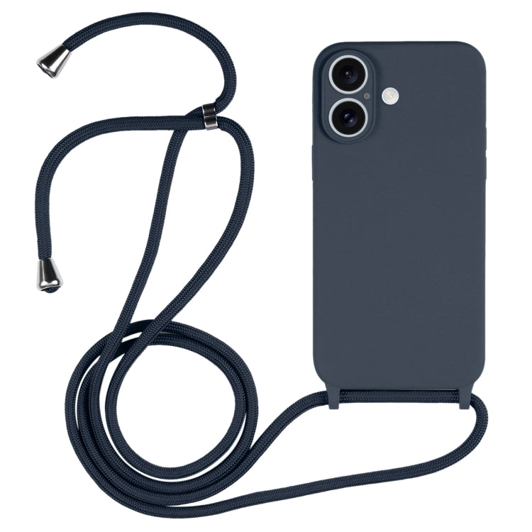 クロスボディランヤード液体シリコンケース、iPhone 16 Pro Max用、iPhone 16 Pro用、iPhone 16 Plus用