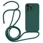 クロスボディランヤード液体シリコンケース、iPhone 16 Pro Max用、iPhone 16 Pro用、iPhone 16 Plus用