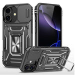 アーマーPC + TPUカメラシールド電話ケース、iPhone 17e / 16e用、iPhone 17 Pro Max用、iPhone 17 Pro用、iPhone 17用、iPhone Air用、iPhone 16 Pro Max用