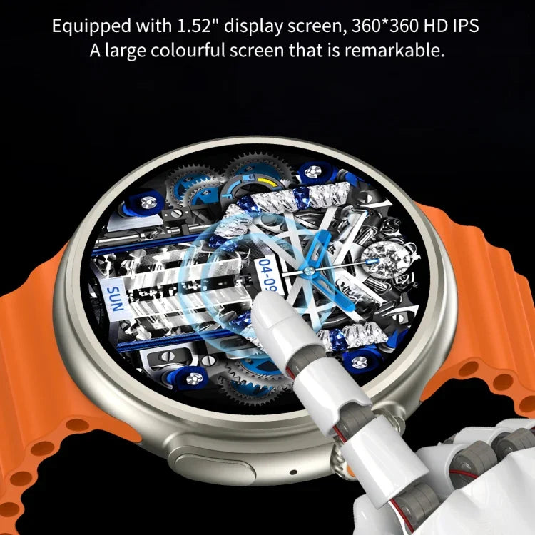 Z78 Ultra 1.52インチ ラウンドスクリーン HDスマートウォッチ 心拍/血中酸素モニタリング対応