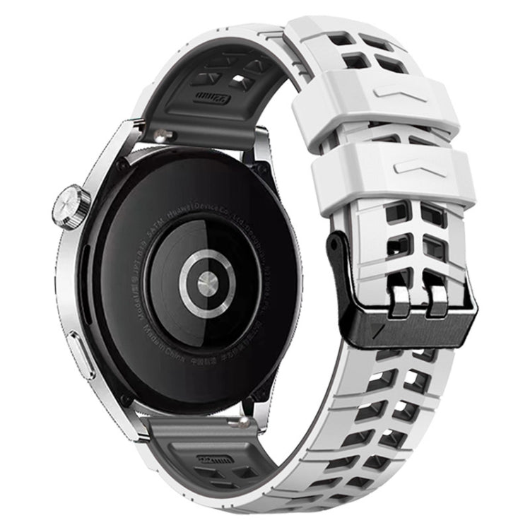 22mm Double-row Hole Two-color Silicone Watch Band, For Huawei Watch4 / 4 Pro / Watch3 / 3 Pro