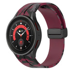 マグネットクラスプ迷彩シリコンウォッチバンド、Samsung Galaxy Watch5 / 5 Pro / Watch 4 / 4 Classic用