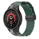 マグネットクラスプ迷彩シリコンウォッチバンド、Samsung Galaxy Watch5 / 5 Pro / Watch 4 / 4 Classic用