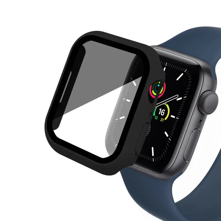 フロストPC + 防スパイ 強化ガラス一体型ウォッチ保護ケース、Apple Watch SE 2025 / 2023 / 2022 44mm用、Apple Watch SE 2025 / 2023 / 2022 40mm用、Apple Watch Ultra 3 / 2 / 1 49mm用、Apple Watch 9 / 8 45mm用、Apple Watch 9 / 8 41mm用