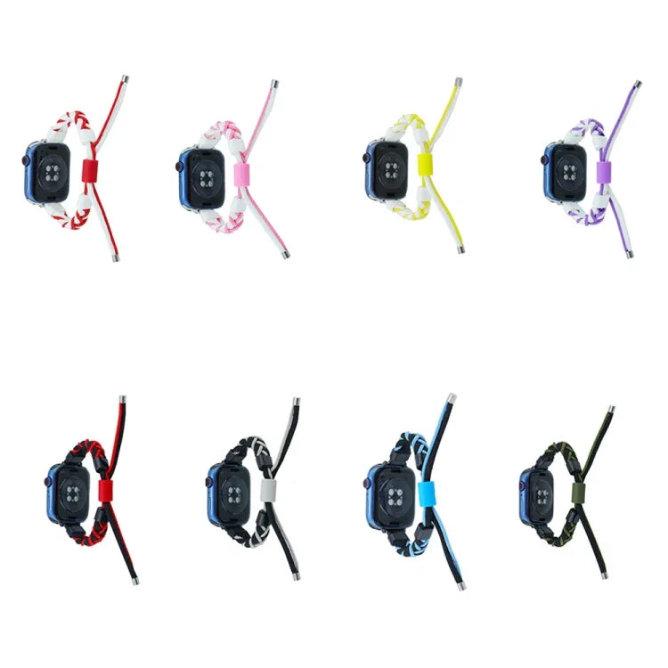 シリコンビーン編み込みコード ナイロンウォッチバンド Apple Watch 42mm用、Apple Watch 38mm用