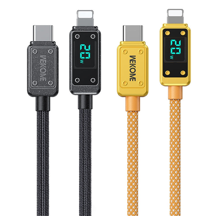 WK WDC-08 PD 20W USB-C/Type-C から 8ピン デジタル表示データケーブル、長さ：1m、WDC-08