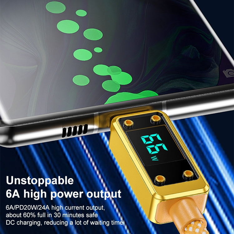 WK WDC-08 PD 20W USB-C/Type-C から 8ピン デジタル表示データケーブル、長さ：1m、WDC-08