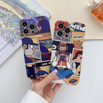 Painted Pattern Precise Hole PC Phone Case, For iPhone 13