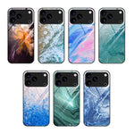 大理石柄ガラス保護電話ケース、iPhone 17 Pro Max用、iPhone 17 Pro用、iPhone 17用、iPhone Air用、iPhone 15 Pro Max用、iPhone 15 Pro用