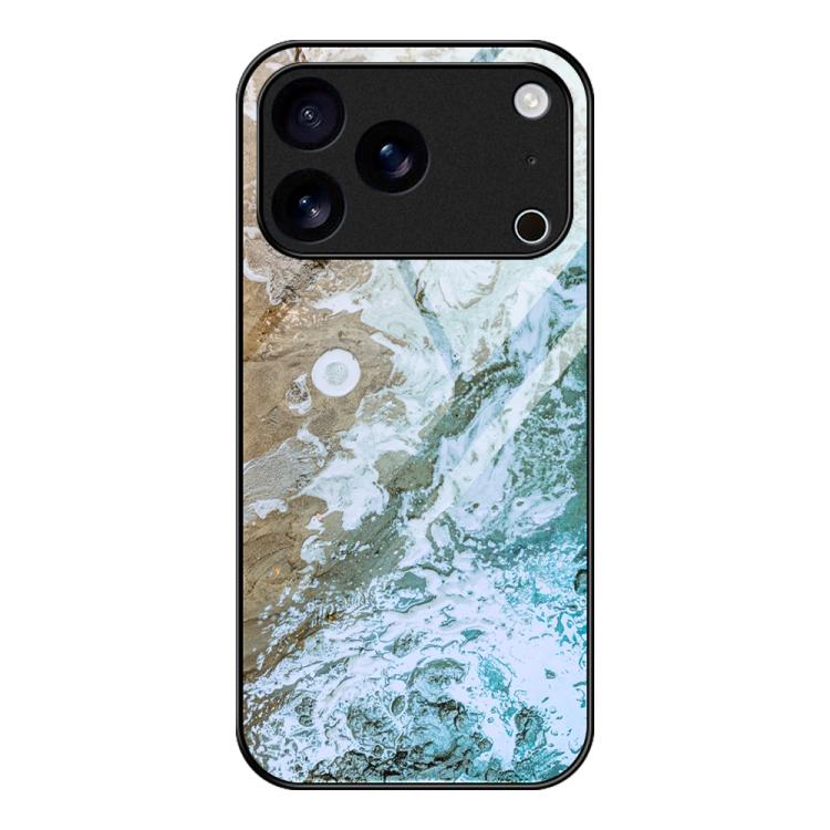 大理石柄ガラス保護電話ケース、iPhone 17 Pro Max用、iPhone 17 Pro用、iPhone 17用、iPhone Air用、iPhone 15 Pro Max用、iPhone 15 Pro用