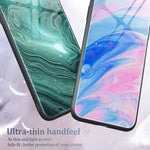 大理石柄ガラス保護電話ケース、iPhone 17 Pro Max用、iPhone 17 Pro用、iPhone 17用、iPhone Air用、iPhone 15 Pro Max用、iPhone 15 Pro用