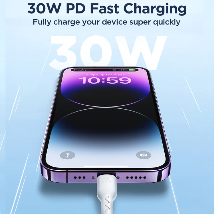JOYROOM SA26-CL3 フラッシュチャージシリーズ 30W USB-C / Type-C から 8ピン 急速充電データケーブル、1m
