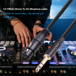 6.35mm 1/4 TRSオスからXLR 3ピンメスメイクロフォンケーブル、1m、1.8m、3m、5m、10m