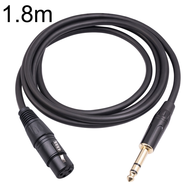 6.35mm 1/4 TRSオスからXLR 3ピンメスメイクロフォンケーブル、1m、1.8m、3m、5m、10m