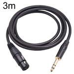 6.35mm 1/4 TRSオスからXLR 3ピンメスメイクロフォンケーブル、1m、1.8m、3m、5m、10m