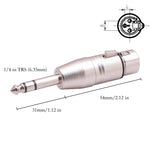 LZ1179 6.35mm 1/4 TRSオスからXLR 3ピンメスアダプター、LZ1179