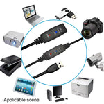 USB 3.0 オス to メス スーパー スピード延長ケーブル 5m、10m