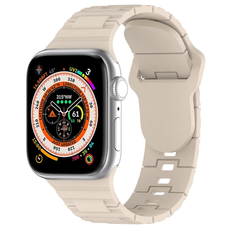 スクエアバックルアーマースタイルシリコンウォッチバンド、Apple Watch 8 45mm用、Apple Watch SE 2022 40mm用、Apple Watch SE 2022 44mm用