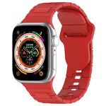 スクエアバックルアーマースタイルシリコンウォッチバンド、Apple Watch 8 45mm用、Apple Watch SE 2022 40mm用、Apple Watch SE 2022 44mm用