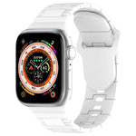 スクエアバックルアーマースタイルシリコンウォッチバンド、Apple Watch 7 41mm用、Apple Watch 7 45mm用、Apple Watch SE 40mm用