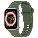 スクエアバックルアーマースタイルシリコンウォッチバンド、Apple Watch SE 44mm用、Apple Watch 6 40mm用、Apple Watch 6 44mm用