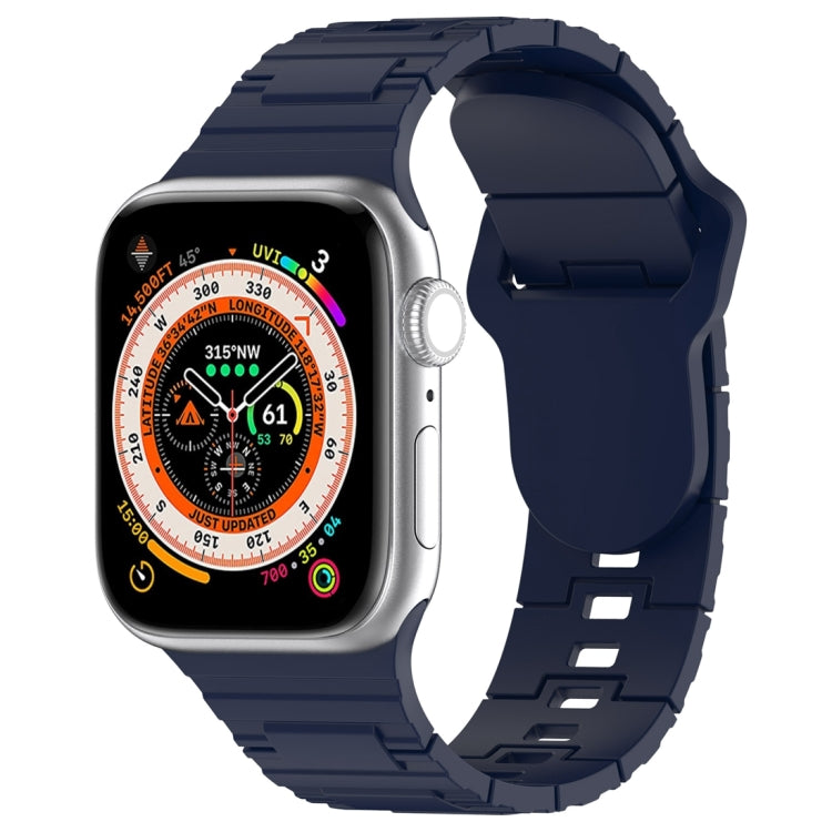 スクエアバックルアーマースタイルシリコンウォッチバンド、Apple Watch SE 44mm用、Apple Watch 6 40mm用、Apple Watch 6 44mm用
