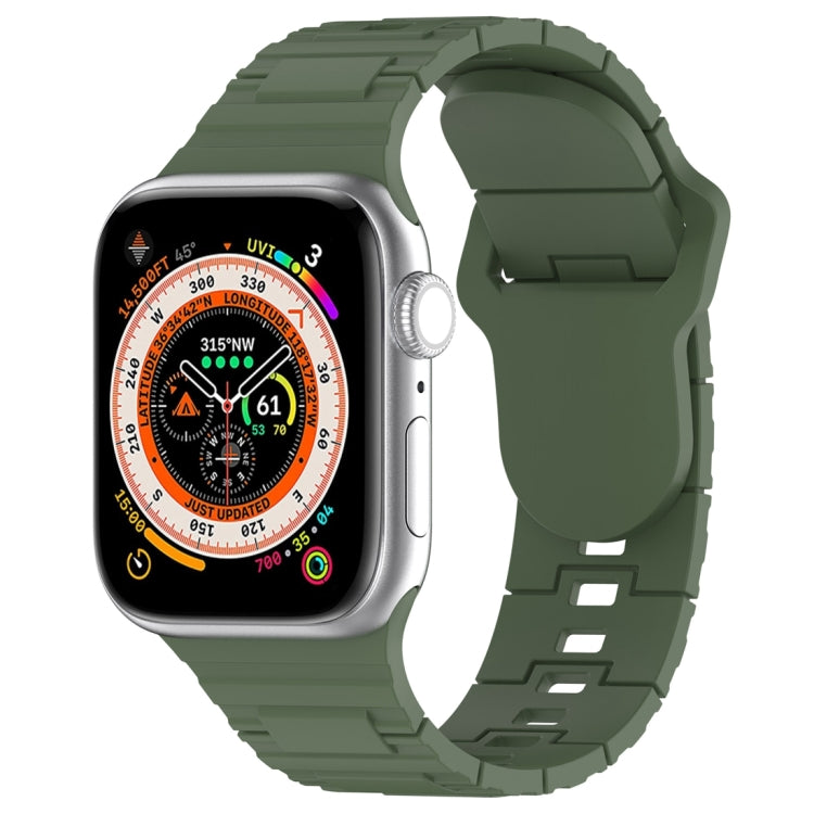 スクエアバックルアーマースタイルシリコンウォッチバンド、Apple Watch 3 42mm用、Apple Watch 2 42mm用、Apple Watch 2 38mm用
