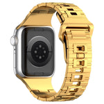 スクエアバックルアーマースタイルシリコンウォッチバンド、Apple Watch Ultra 49mm用、Apple Watch SE 2023 44mm用、Apple Watch 8 41mm用